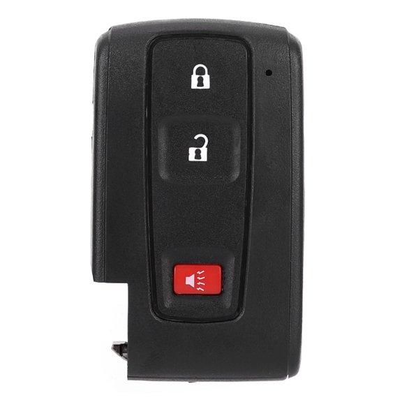 M Buder Car 3 Button Remote Control Key Fob Case Cover Replacement Fit for Toyota Prius 2004-2009 Models, ABS Black Shell Smart Key Protector With 4 Screws, Dual Unit 7.00 in / 17.78 cm Pack