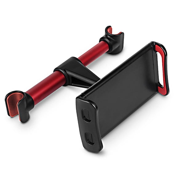 M Buder Car Headrest Mount 360 Rotating Tablet Phone Holder Backseat Bracket Durable Red Cradle Compatible with 4.7 to 13.5 Inches Smart Devices for Long-Distance Drive Travel Comfort
