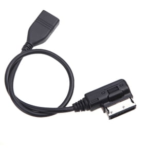 M Buder Car USB MP3 AUX Interface Audio Cable Adaptor For Mercedes-Benz AMI System Plug And Play Cord 10.2 Inches / 26 cm Black