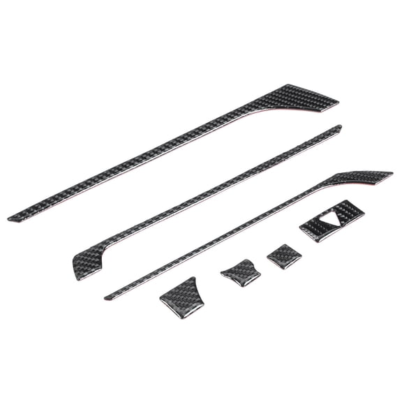 M Buder Carbon Fiber Navigation Panel Trim and Central Control Air Vent Decor Inner Trim Upgrade Kit, Left Hand Drive LHD Edition Premium Styling Cover Overlay (7 Pieces, 31.00 inches / 78.7 cm)