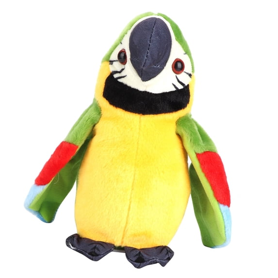 M Buder Cartoon Cute Electric Recording Learning Talking Plush Parrot Early Education Toy Interactive Singing Bird for Toddlers Kids (Green) - 7.87 inches / 20 cm