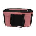 thumbnail image 1 of M Buder Cat Carrier Breathable Prevent Escape Portable Travel Bag for Small Animals Dogs Cats Puppy Pink with Black (18.9 inches / 48 cm) - Soft-Sided Handheld Over-The-Shoulder Foldable Approved, 1 of 9