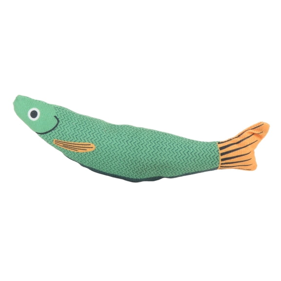 M Buder Cat Toy Saucy Fish Catnip Crinkle Sound Toy Interactive Wear Resistant Indoor Kitten Exercise Supplies Green, 9.1 inches / 23 cm