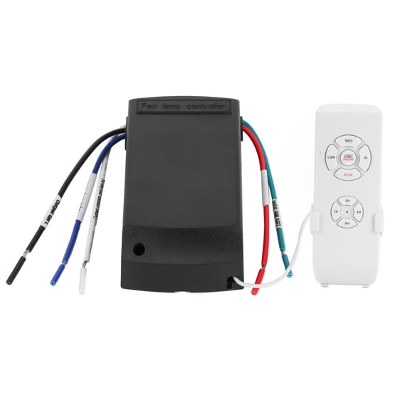 M Buder Ceiling Fan Remote Control Kit Wireless Timing Smart Switch Receiver 3 Speed Universal Digital Display 85-265V Wide Voltage Controller No Battery Included 5.3x2.0x0.8 inches / 13.5x5x2 cm