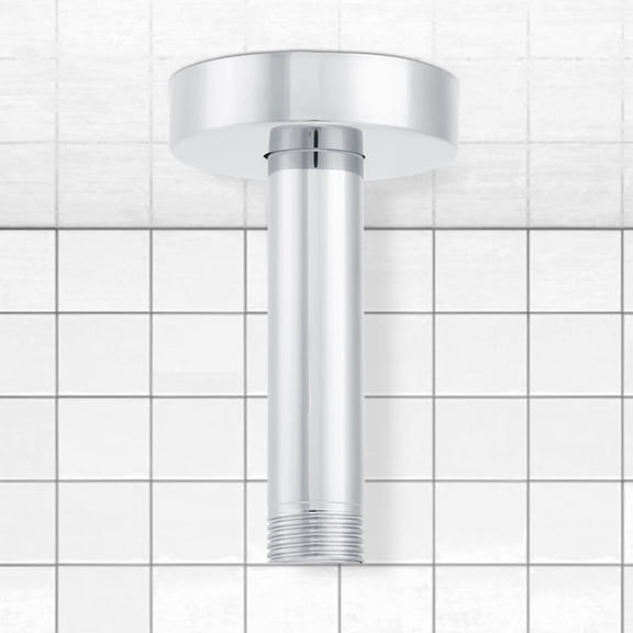 M Buder Ceiling Mounted Stainless Steel Top Shower Arm G1/2 Inch Bathroom Replacement Extension Pipe Fixture With Decoration Cover Anti-Rust (3.9 in / 10 cm)