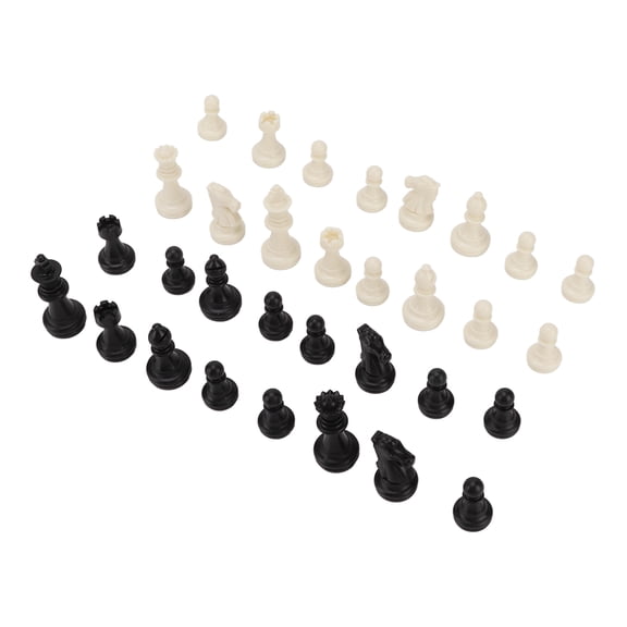 M Buder Chess Pieces Only, PS Plastic Replacement Mini Chessmen Figurine Pieces, 1.9 inches / 49 mm Height King for Party and Relaxing, 32 Pieces Set