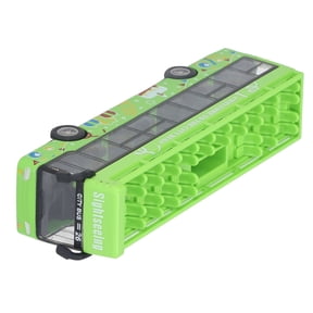 M Buder Children Alloy Convertible Bus Model High Simulation Exquisite Appearance Metal Pull Back Bus Toy for Children Kids Green - 5.9 inches / 15 cm Length[cite: 1]
