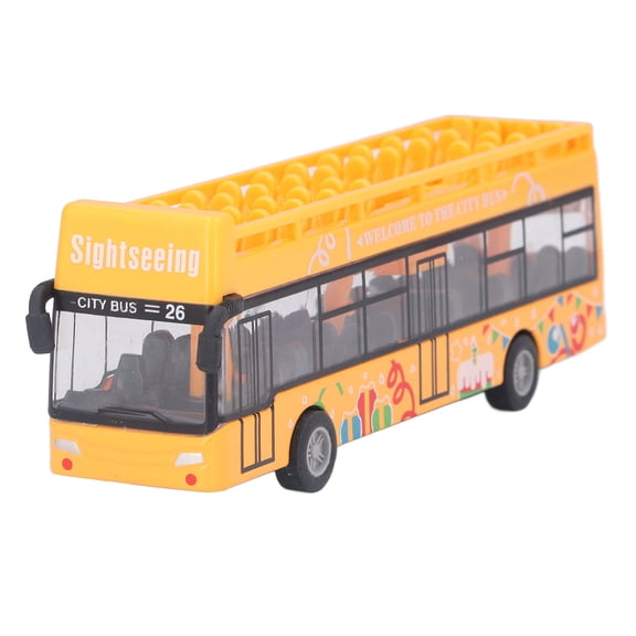 M Buder Children Alloy Convertible Bus Model High Simulation Exquisite Appearance Metal Pull Back Bus Toy for Children Kids Yellow - 5.9 inches / 15 cm Length[cite: 1]