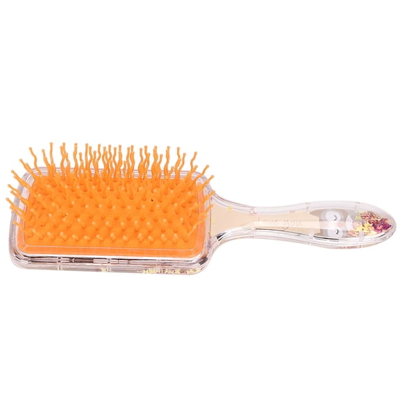 M Buder Childrens Cartoon Sequins Gasbag Hairdressing Comb, Head Scalp Massage Styling Tool, Yellow Owl, 8.27 inches / 21 cm