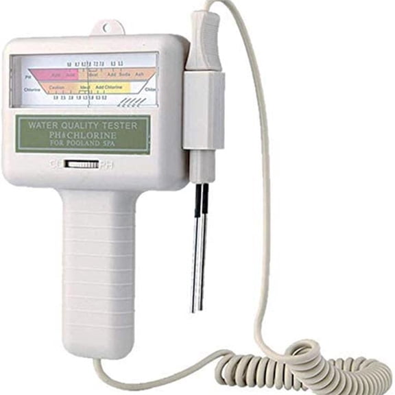 M Buder Chlorine Testing Device 2-in-1 Water Chlorine Content Measuring Machine Swimming Pool Chlorine Measuring Instrument Water Chlorine pH Tester System