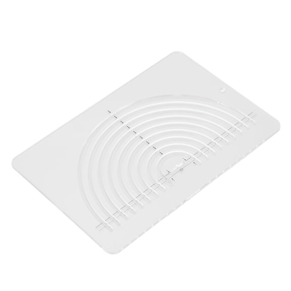 M Buder Circle Quilting Ruler Semicircle Clear Acrylic Sewing Ruler Highly Accurate Fabric Measuring Tool for Quilting Crafting (7.87 inches / 20 cm)