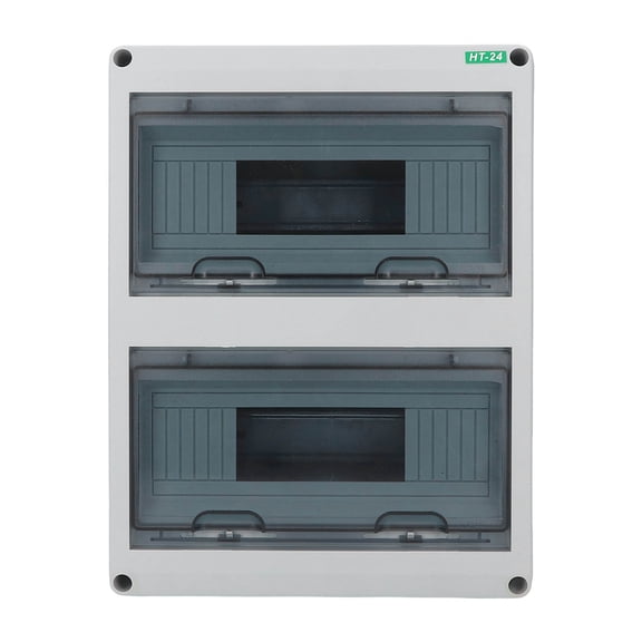 M Buder Circuit Breaker Box Transparent Cover Open Mounted Waterproof 24 Way Distribution Protection Box IP65 ABS Electronic Junction Panel for Household Industrial Commercial Use