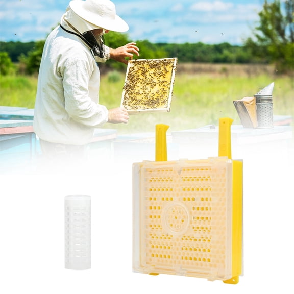M Buder Complete Queen Bee Rearing Kit, Plastic Breeding Set with Beekeeping Cages, Marking Bottle, Cell Cups, and Essential Beekeeper Tool Accessories, 458 Pieces Total