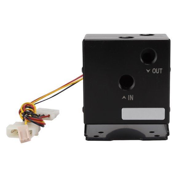 M Buder Computer Cooler DC 12V 1.8A Integrated Water Cooling Water Pump with Bracket for 1200L/H Flow, Speed Control Pump Kit, 5.91 inches / 15 cm, Black