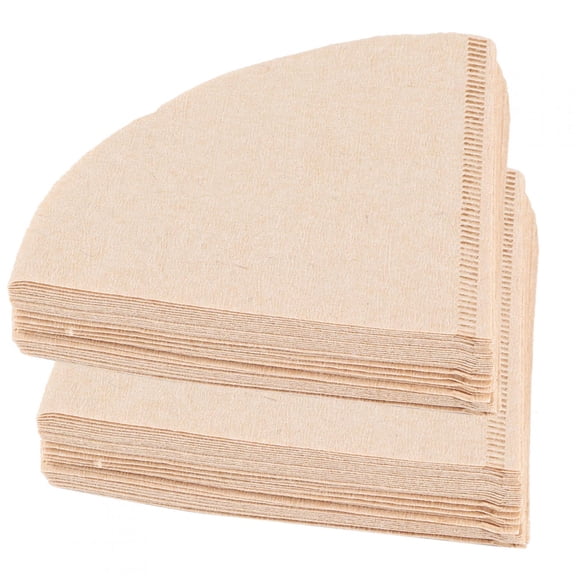 M Buder Cone Shaped Disposable Coffee Filter Paper Drip Coffee Pot Making Accessory For Home Office, V02 Size For 1 To 4 People, Unbleached Natural Beige Wood Pulp, 80 Count Total In 2 Boxes