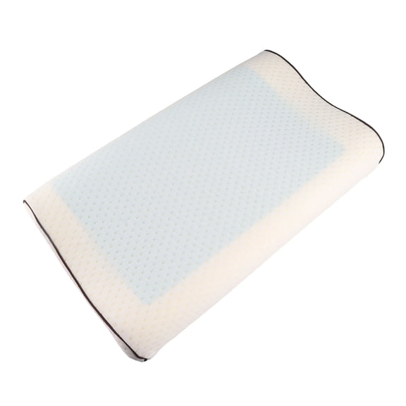 M Buder Contour Memory Foam Pillow with Cooling Gel, Wavy Cervical Neck Support Sleeping Pillow for Home and Beauty Salon, 19.7 in / 50 cm