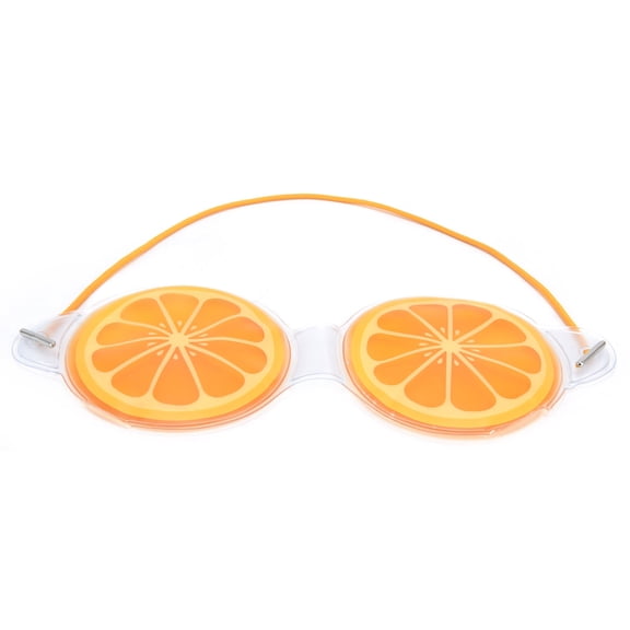 M Buder Cooling Lemon Fruit Pattern Gel Eye Patch Sleep Mask for Puffy Eyes Relief, Hot and Cold Compress Fatigue Relieve Breathable Blindfold Eye Cover, 7.0 inches / 17.7 cm Length, 1 Piece