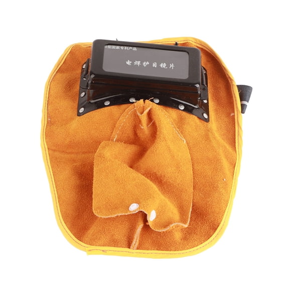 M Buder Cowhide Welding Helmet Solar Auto Darkening Dual Lens Anti-Spatter Heat Insulation Security Head Protection 11 in / 27.9 cm