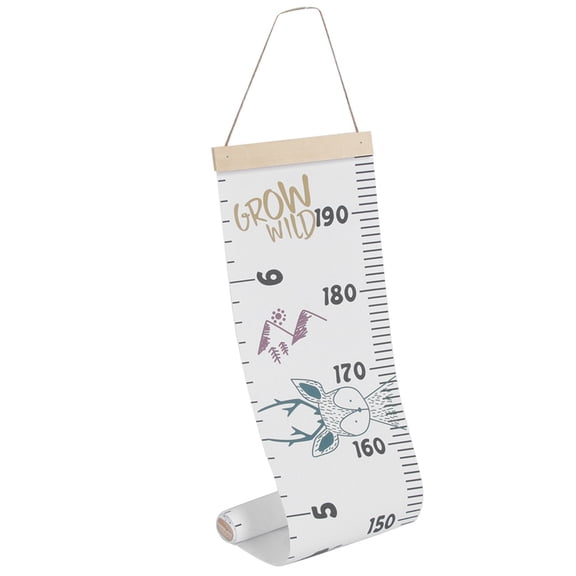 M Buder Cute Wall Sticker Height Measure Growth Chart Home Room Decoration Child Toy, 8.3 inches / 21 cm Hanging Canvas Wooden Ruler for Kids Toddlers Bedroom Nursery Decor