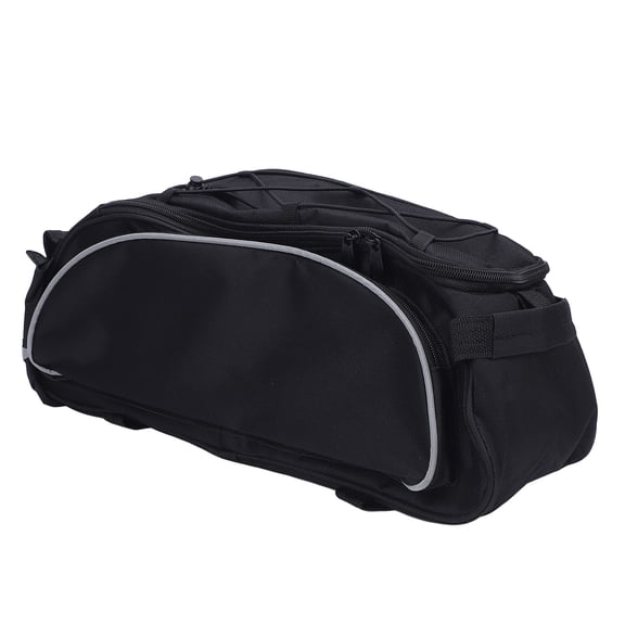 M Buder Cycle Rack Bag with Shoulder Strap, 600D Polyester Water Resistant U-Shaped Zipper Bicycle Rear Rack Luggage, 19.69 inches / 50 cm, All Black