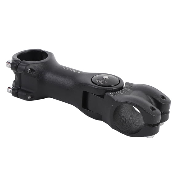M Buder Cycle Stem 60 Degree Adjustable Aluminum Alloy Short Handlebar Stem 31.8mm / 1.3in Handlebar Diameter and 120mm / 4.7in Length for Mountain Bike Modification Upgrades, Black