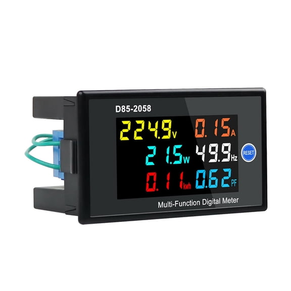 M Buder D85-2058 Single Phase Digital Meter LCD Display AC Voltage 200-450V Current Power Frequency Energy Factor Monitor