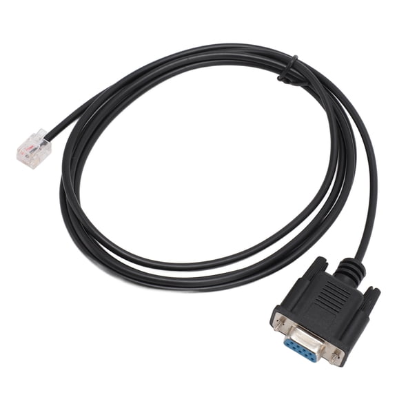 M Buder DB9 RS232 to RJ11 6P4C Serial Console Cable, Premium PVC Network Adapter Cord 6 ft / 1.8 m, Plug and Play Connection for APC AP7800 AP7900 940-0144A Devices, Secure Signal Transfer, Black