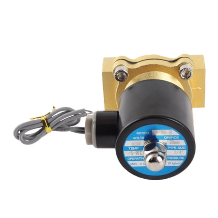 M Buder DC 24V 3/4 Inch DN20 Normally Close Electric Solenoid Valve Brass Body Replacement Part for Water Air Gas Oil Pipelines System Intermittent Work Durable Strong Industrial Component Supplies
