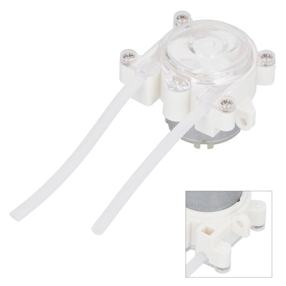 M Buder DC 6V Peristaltic Pump Dosing Liquid Replacement Accessory for Lab Experiment Analysis, 0-100 ml/min Flow, ABS Material
