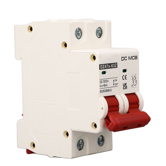 M Buder DC Circuit Breaker Short Circuit Protection Arc Extinguishing Miniature Circuit Breaker DC 500V 2P 63A