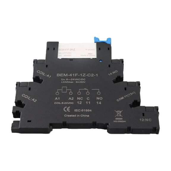 M Buder DC Control AC Ultra Thin Solid State Relay Module SPDT Contact DIN Rail Mount Electrical System Relay 6A 6-24V Input 250V Output Home Industrial Use 1 Pack