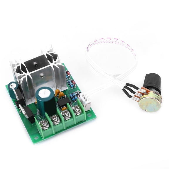 M Buder DC Motor Controller PWM Speed Regulator High Power Drive Board for 6V 12V 24V 30V, Stepless Switch with 21kHz Frequency, 10A Rated 20A Max Current (11.8 inches / 30 cm Cable)