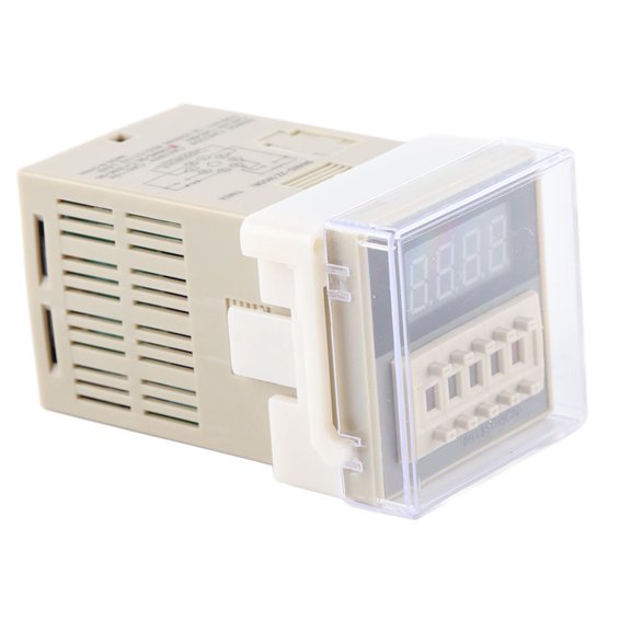 M Buder DH48S-2Z Digital Time Relay 8 Pins 0.01S-99H99M LCD Display Double Time Delay Relay Controller for Outdoor Billboards and Factory Workshops, 2.0 x 2.0 x 3.9 Inches