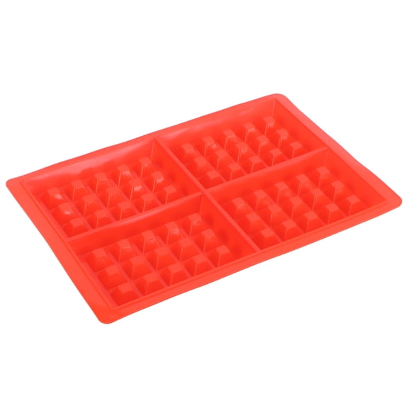 M Buder DIY Waffle Mold Reusable Silicone Muffin Cake Mould Baking Utensil Kitchen Accessory 4-Grid Rectangular For Homemade Delicious Desserts And Treats 11.4 inches / 29 cm Length