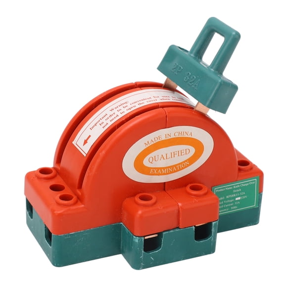 M Buder DPDT Disconnect Knife Switch Power Reverse Change Over 2 Pole Double Throw AC220V 32A, 5.12 inches / 13.0 cm