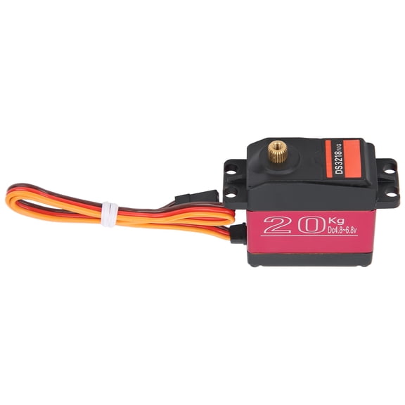 M Buder DS3218MG 20kg Digital Servo High Torsion Waterproof Motor Upgraded Parts for 1/10 1/8 Scale Remote Control Car Truck Boat Plane Robot Toy Replacement Accessories Black 1.59 inches / 40.5 mm