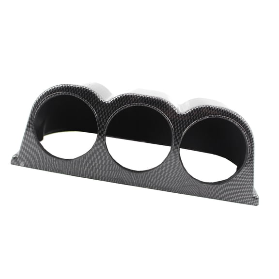 M Buder Dash 3 Hole Triple Gauge Meter Mount Holder Pod 52mm Carbon Fiber Pattern Auto Universal Fitment ABS Construction (9.45 inches / 24 cm) Replacement Accessory