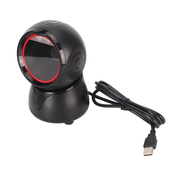 M Buder Desktop Barcode Scanner High Speed 1D 2D QR Code Reader USB Wired Global Shutter For Supermarket Retail Store Market Point Of Sale System With LED Indicator[cite: 1]