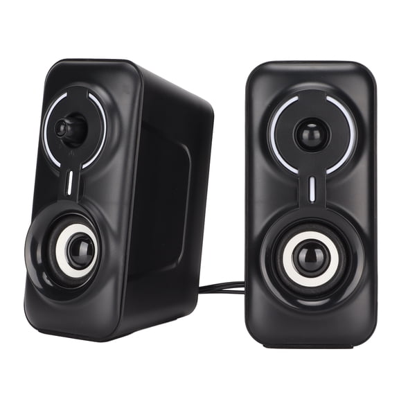 M Buder Desktop Computer Wired Speaker System 2.0 Channel RGB Luminous Subwoofer Box for Gaming PC, 8.27 in / 21 cm[cite: 1]