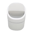thumbnail image 1 of M Buder Desktop Garbage Can Button Flip Cover Reduce Odor Trash Debris Collector Can 2L Capacity Mini Bin 5.5 inches / 14 cm, 1 of 9