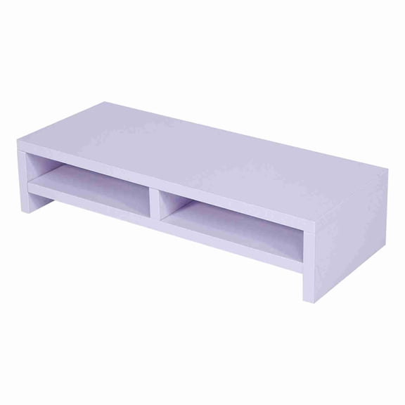 M Buder Desktop Monitor Stand LCD TV Laptop Rack Computer Screen Riser Shelf Office Desk Purplish White