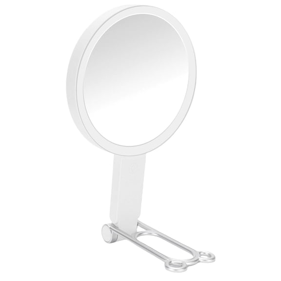 M Buder Desktop Wall Mounted Handheld Makeup Mirror Adjustable LED Light Double Sided 1X/20X Magnification For Dormitory Bedroom Travel White (11.41 inches / 29 cm) Portable Beauty Tool
