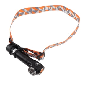 M Buder Detachable LED Flashlight Headlamp, Hard Light 4 Gears Telescopic Zoom USB Rechargeable Portable Head Flashlight with 18650 Battery for Camping & Hiking, 4.8 inches / 121.9 mm Body