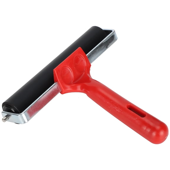 M Buder Diamond Painting Roller 5.9 inches / 15 cm Rubber Brayer Printmaking Inking Tool Red Black