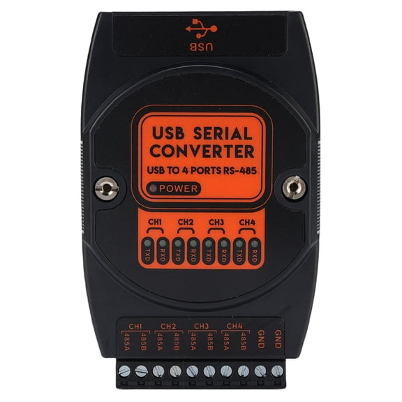 M Buder Digital Isolated Converter Back Clip Design Industrial Grade USB to 4 Way 485 Serial Adapter (4.33 inches / 11 cm)