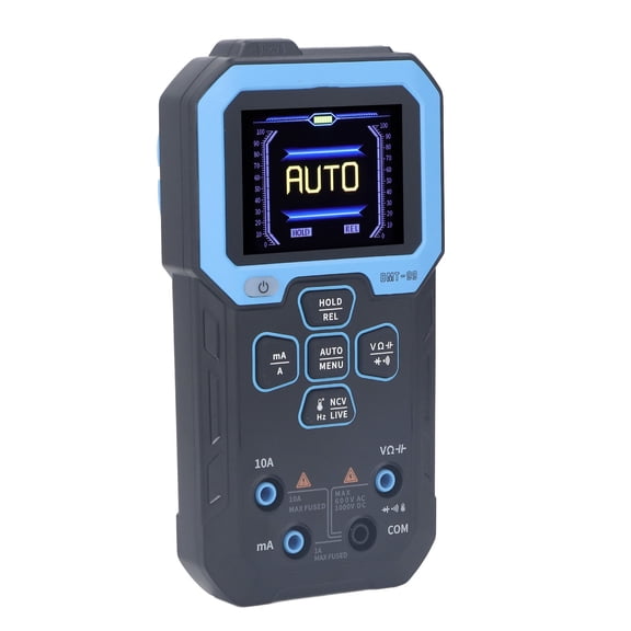 M Buder Digital Multimeter Auto Ranging NCV Tester Rechargeable Volt Amp Ohm Meter Handheld Tool for Measurement with Full Color Display Built-in 1500mAh Battery for Electrical Testing