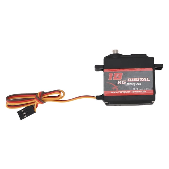 M Buder Digital Servo with Wire Metal Gear High Torsion Servo Motor for RC Car Truck Crawler Boat Robot 180 Degree Rotation Angle 18KG