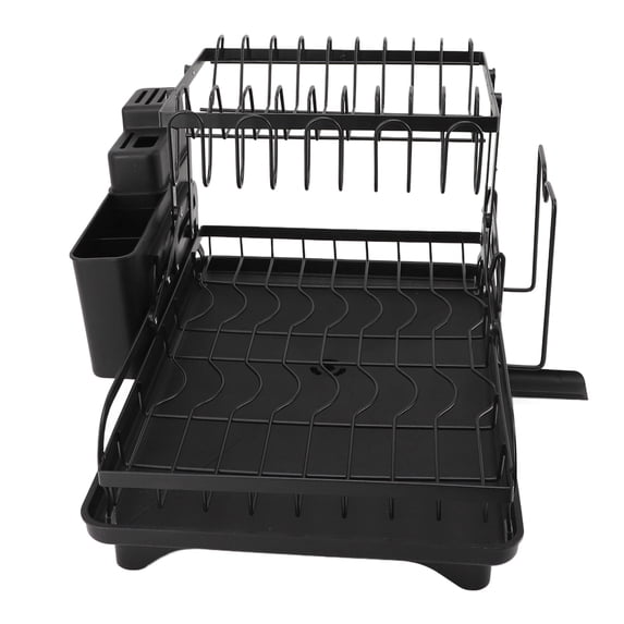 M Buder Dish Drying Rack Folding 2 Tier Multipurpose Easy Storage Dish ...