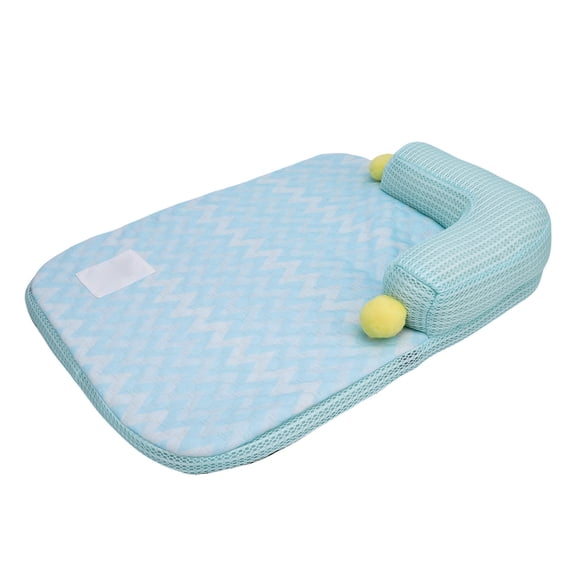 M Buder Dog Cooling Mat with Pillow Washable L Shaped Comfortable Summer Pet Sofa Bed for Cats Dogs Sleeping M, 21.65 inches / 55 cm