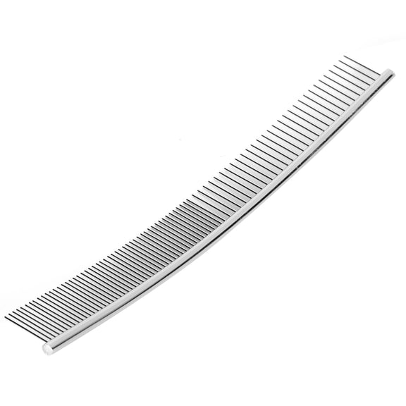 M Buder Dogs Curved Comb Stainless Steel Pet Grooming Opening Knot Comb, 9.8 in / 25 cm Dematting Tool